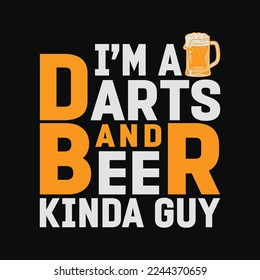 Darter I'm A Darts And Beer Kinda Guy svg