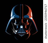 Darth Vader helmet logo. Universe Star Wars. Vector illustration EPS10
