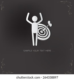 Dart,Human resource design on old background,vector