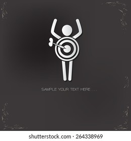 Dart,Human resource design on old background,vector