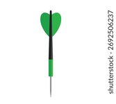Darts arrow green vector illustration flat style logo icon