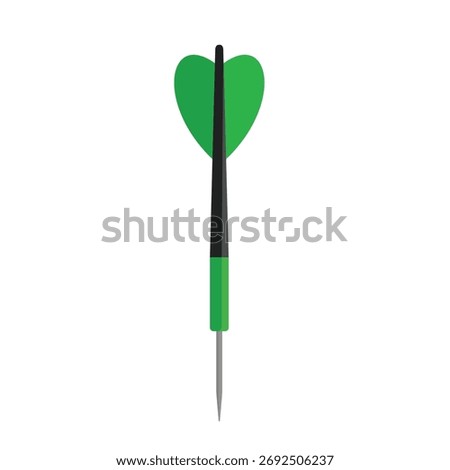 Darts arrow green vector illustration flat style logo icon
