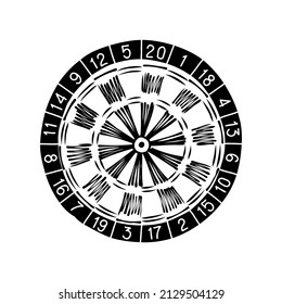 Darts and arrow illustration, drawing, engraving, ink, line art, vector