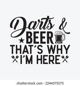 Darts Beer Funny Dart Player funny t-shirt design svg