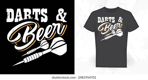 Dardos Y Amante De La Cerveza Divertido Antiguas Beer T-shirt Diseño