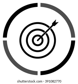 darts  - black vector icon