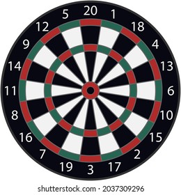 Darts board circle score template pattern layout