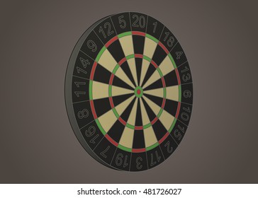 Darts board illustration