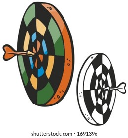 Darts Board. Vektorgrafik