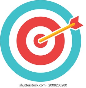 Darts, circle for playing darts isolated on white background. Vector, cartoon illustration. Vector.