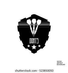 Darts club emblems. Darts logo. Dartboard
