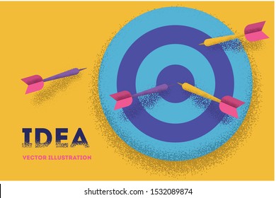 Darts and dart icon. Business vector illustration
