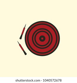 Darts and dartboard