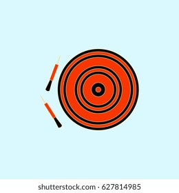 Darts and dartboard