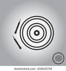 Darts and dartboard