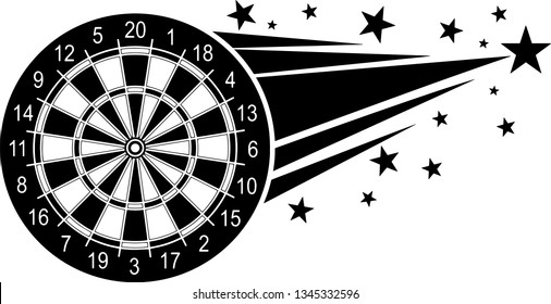 
Darts Dartboard Motion Moving Effect With Speed Line Trails