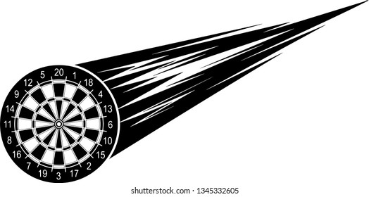 
Darts Dartboard Motion Moving Effect With Speed Line Trails