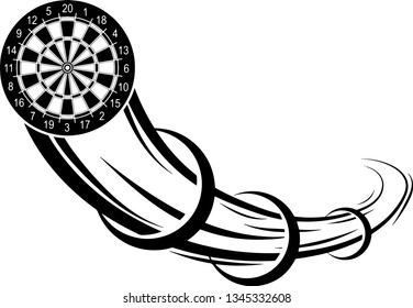 
Darts Dartboard Motion Moving Effect With Speed Line Trails
