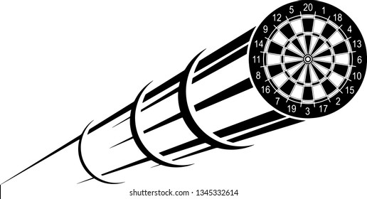 
Darts Dartboard Motion Moving Effect With Speed Line Trails