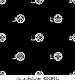 Darts and dartboard vector icon,