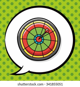 Darts doodle, speech bubble