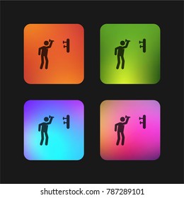 Darts four color gradient app icon design