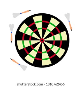 Darts game. Hit the target