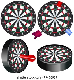 Darts game illustration