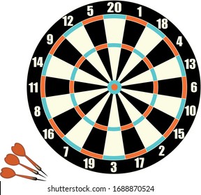 darts game realistic vector illustration