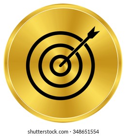 darts - gold vector icon
