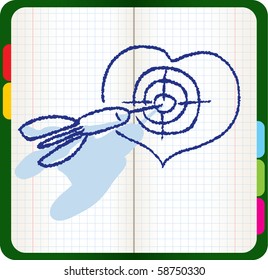  darts in heart