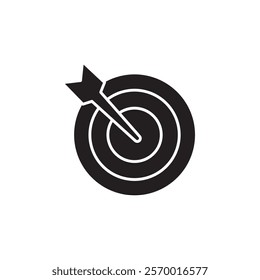 darts icon black and white vector outline sign