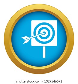 Darts icon blue vector isolated on white background for any design