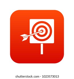 Darts icon digital red for any design isolated on white vector illustration