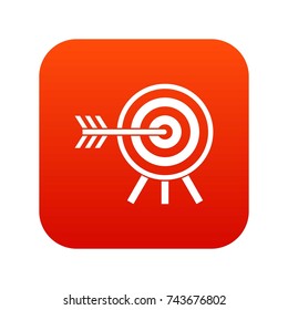 Darts icon digital red for any design isolated on white vector illustration