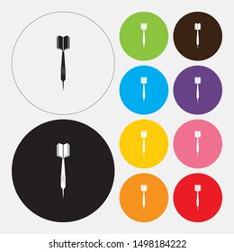 Darts icon, flat design style