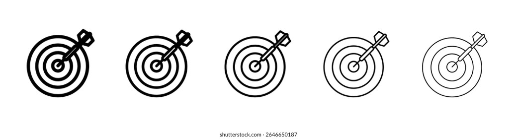 ícone de dardos simples plano esboço logotipo