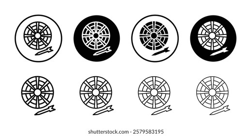 darts icon logo sign set vector outline
