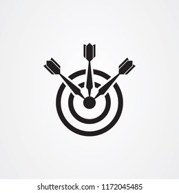 Darts icon logo vector design