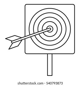 Darts icon. Outline illustration of darts vector icon for web
