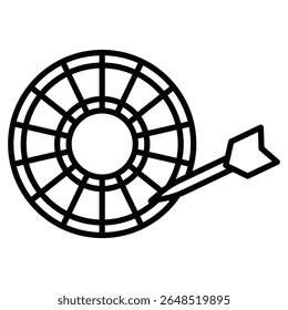 ícone de dardos Contornar marca de logotipo isolada
