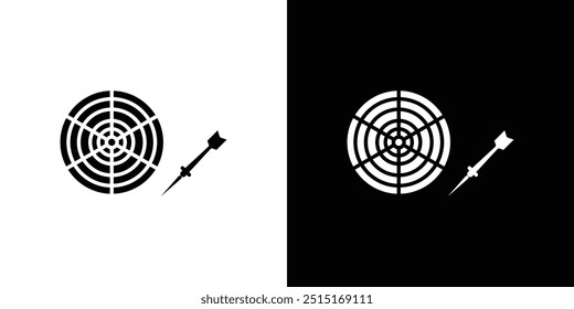 darts icon Outline sign symbol set