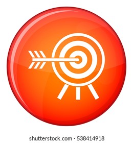 Darts icon in red circle isolated on white background vector illustration