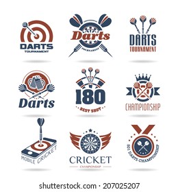 Darts icon set - 2