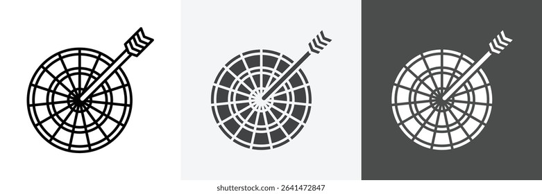 darts icon set vector art