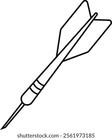 Darts icon. Simple illustration of darts vector icon Outline