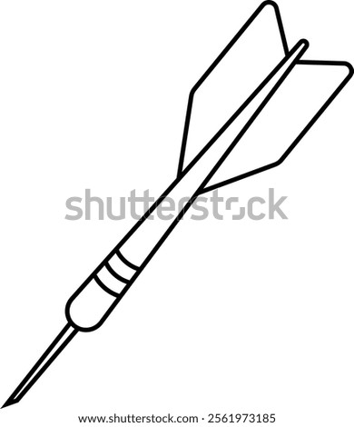Darts icon. Simple illustration of darts vector icon Outline