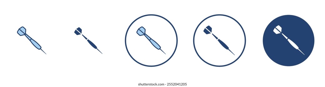 Ícone de dardos Linha fina isolada