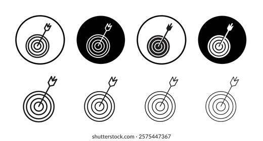 Darts icon Thin line art collection