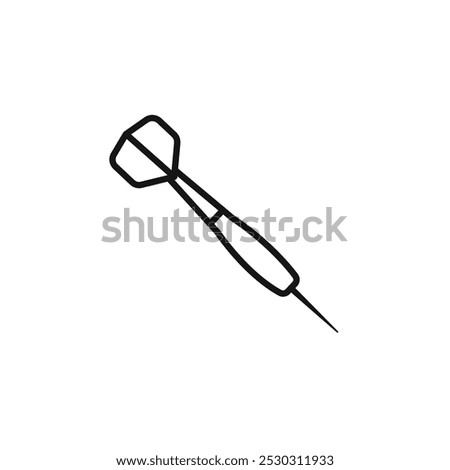 Darts icon Thin line art isolated